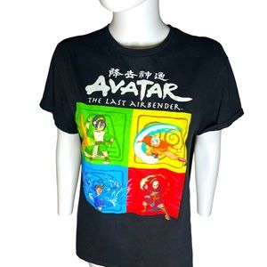 Avatar The Last Airbender Kanji Group Shot Aang Katara Sokka Men's Size  M